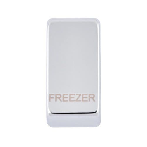 Saxby Grid Rocker Cover Marked "Freezer" - Polished Chrome GDRFREPC By Saxby Electrical