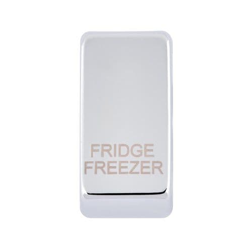 Saxby Grid Rocker Cover Marked "Fridge Freezer" - Polished Chrome GDRFFPC By Saxby Electrical