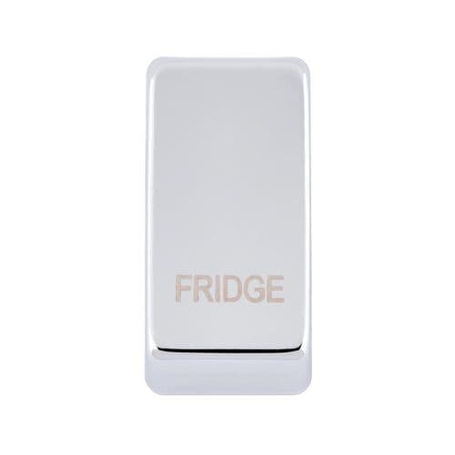 Saxby Grid Rocker Cover Marked "Fridge" - polished Chrome GDRFRIPC By Saxby Electrical