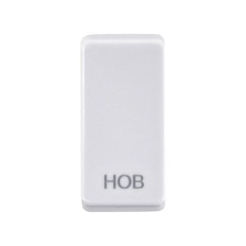 Saxby Grid Rocker Cover Marked "Hob" - White GDRHBWH By Saxby Electrical
