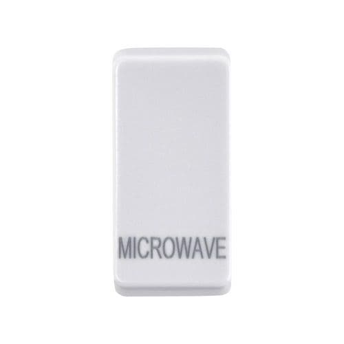 Saxby Grid Rocker Cover Marked "Microwave" - White GDRMWWH By Saxby Electrical