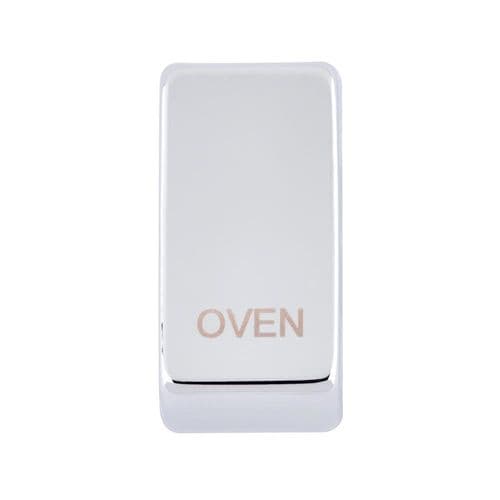 Saxby Grid Rocker Cover Marked "Oven" - Polished Chrome GDROVPC By Saxby Electrical