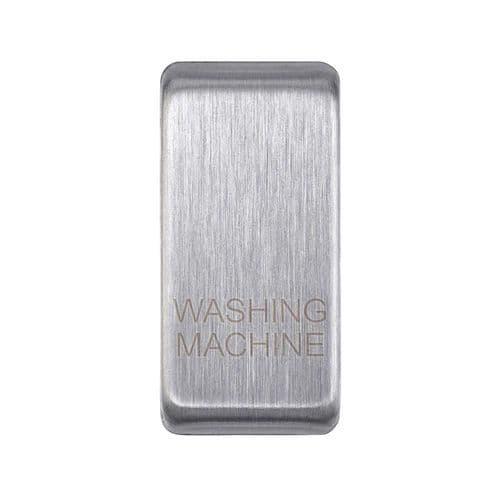 Saxby Grid Rocker Cover Marked "Washing Machine" - Brushed Steel GDRWMBS By Saxby Electrical