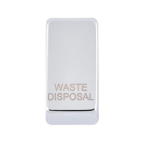 Saxby Grid Rocker Cover Marked "Waste Disposal" - Polished Chrome GDRWDPC By Saxby Electrical
