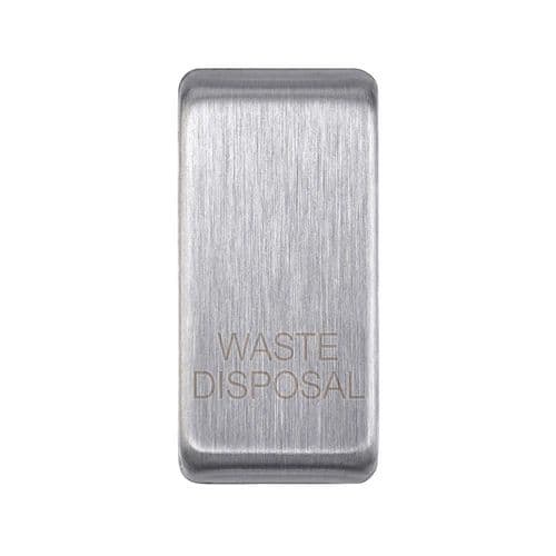 Saxby Grid Rocker Marked "Waste Disposal" - Brushed Steel GDRWDBS By Saxby Electrical