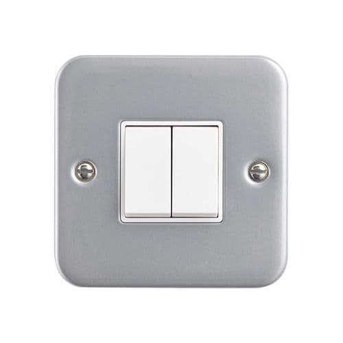 Saxby Metal Clad 10AX 2G 2-Way Switch MC102 By Saxby Electrical