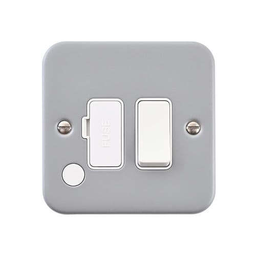 Saxby Metal Clad 13A Switched Fused Spur Unit with Flex Outlet MC321 By Saxby Electrical