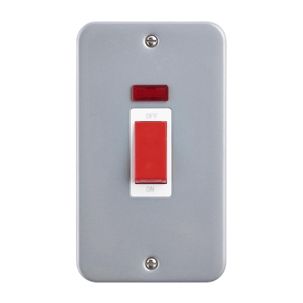 Saxby Metal CLad 45A Large Plate DP Switch With Neon MC555 By Saxby ...