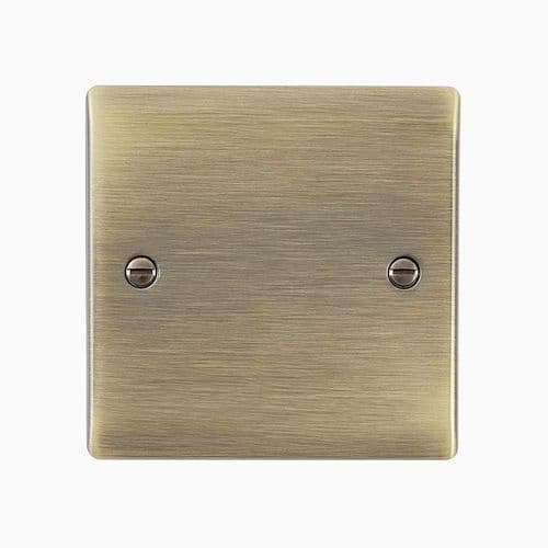 Saxby Raised Screwed 1G Blanking Plate - Antique Brass RS881AB By Saxby Electrical