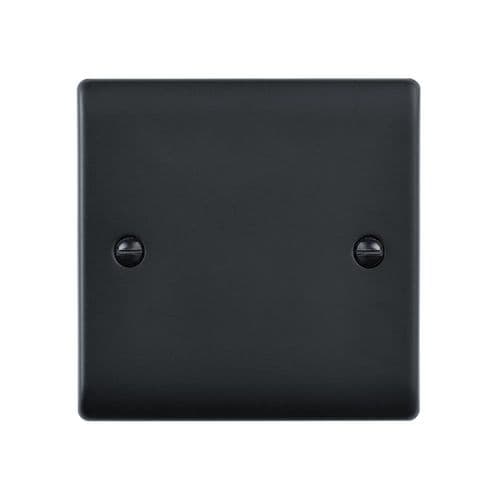 Saxby Raised Screwed 1G Blanking Plate - Matt Black RS881BLBy Saxby Electrical