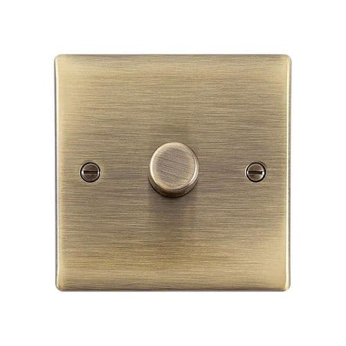 Saxby Raised Screwed 1G LED Dimmer 5-100W - Antique Brass RS661ABBy Saxby Electrical