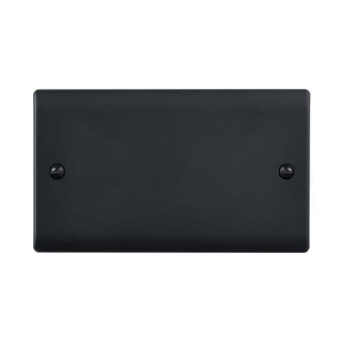 Saxby Raised Screwed 2G Blanking Plate - Matt Black RS882BL By Saxby Electrical