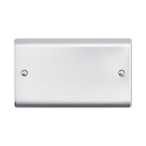 Saxby Raised Screwed 2G Blanking Plate - Polished Chrome RS882PC By Saxby Electrical
