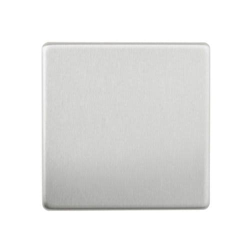 Saxby Screwless 1G Blanking Plate - Brushed Steel SL881BS By Saxby Electrical