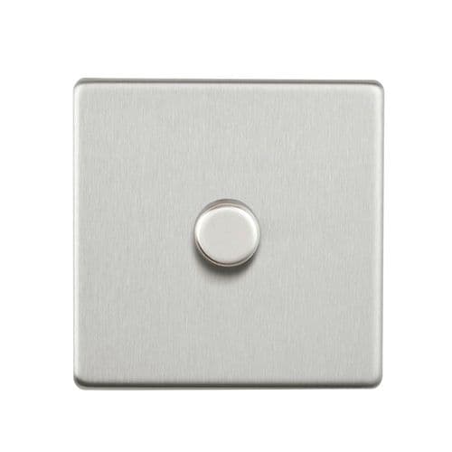 Saxby Screwless 1G LED Dimmer 5-100W - Brushed Steel SL661BS By Saxby Electrical