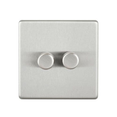 Saxby Screwless 2G LED Dimmer 5-100W - Brushed Steel SL662BS By Saxby Electrical