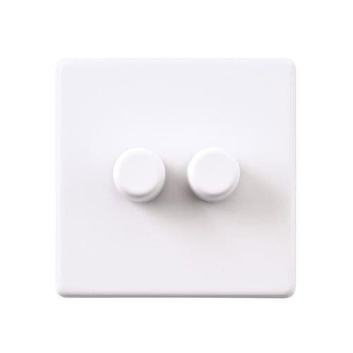 Saxby Screwless 2G LED Dimmer 5-100W - Matt White SL662WH  By Saxby Electrical