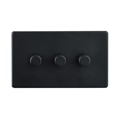 Saxby Screwless 3G LED Dimmer 5-100W - Matt Black SL663BL By Saxby Electrical