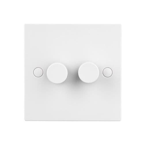 Saxby Sqaure Edge 2G LED Dimmer 5-100W SE662 By Saxby Electrical