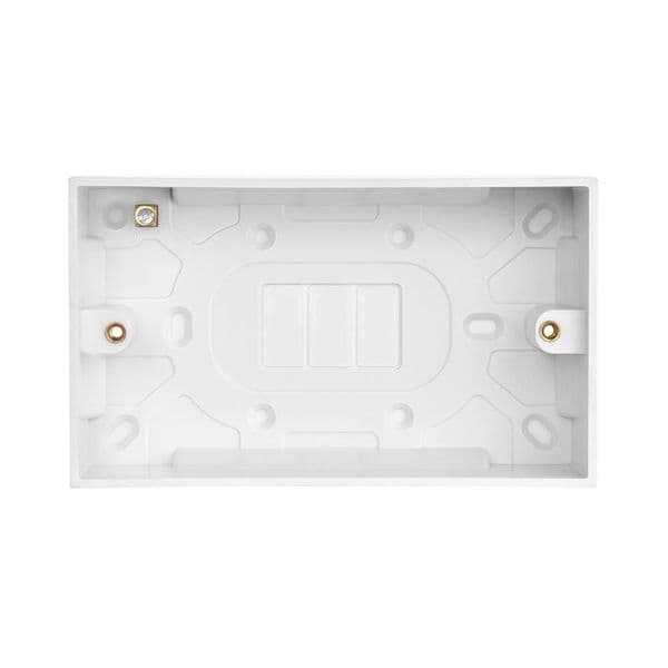 Saxby Sqaure Edge Double 35mm Pattress Box SEPD35 By Saxby Electrical