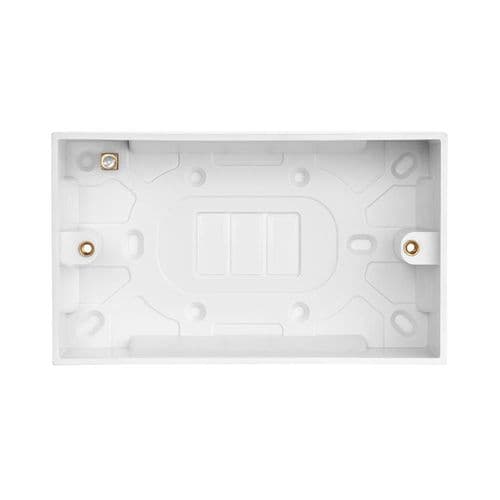 Saxby Sqaure Edge Double 35mm Pattress Box SEPD35 By Saxby Electrical