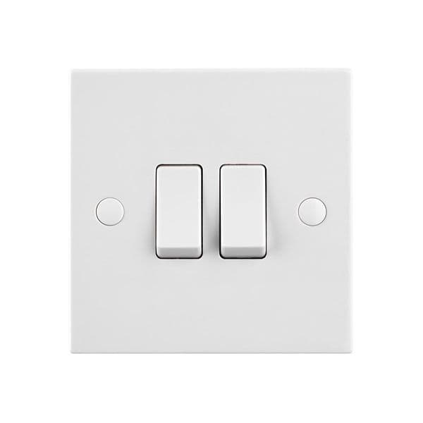 Saxby Square Edge 10AX 2G 2-Way Switch SE102 By Saxby Electrical