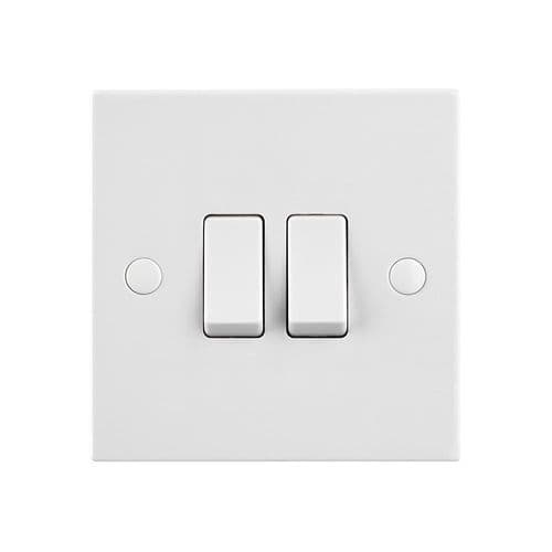 Saxby Square Edge 10AX 2G 2-Way Switch SE102 By Saxby Electrical