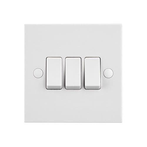 Saxby Square Edge 10AX 3G 2-Way Switch SE103 By Saxby Electrical
