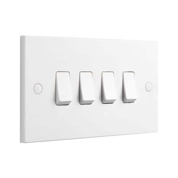 Saxby Square Edge 10AX 4G 2-Way Switch SE104 By Saxby Electrical