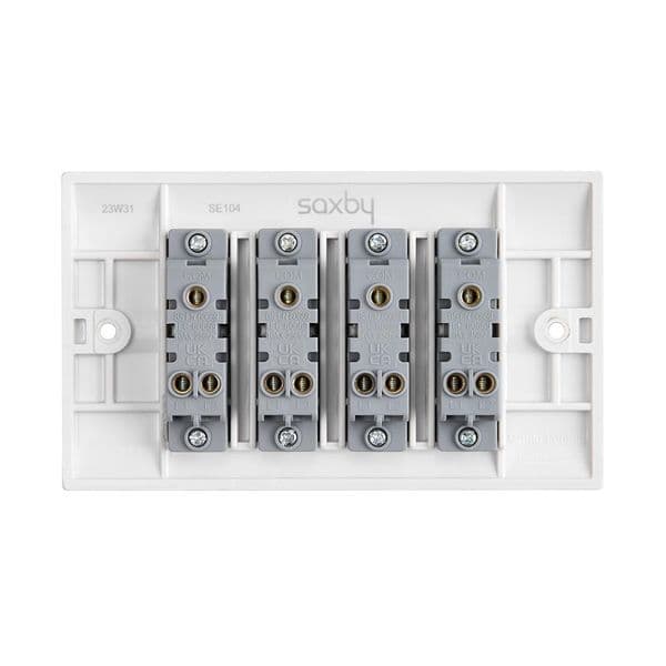 Saxby Square Edge 10AX 4G 2-Way Switch SE104 By Saxby Electrical