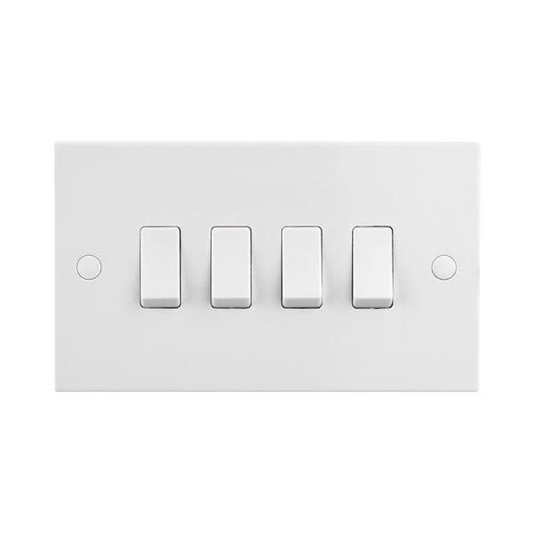 Saxby Square Edge 10AX 4G 2-Way Switch SE104 By Saxby Electrical