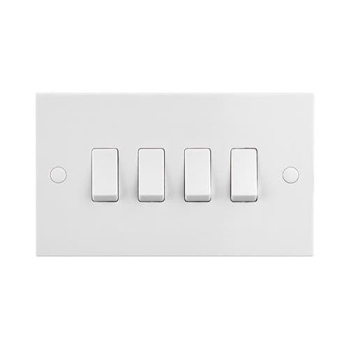 Saxby Square Edge 10AX 4G 2-Way Switch SE104 By Saxby Electrical