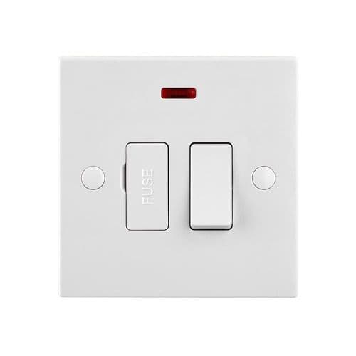 Saxby Square Edge 113A Switched Fused Spur Unit With Neon SE322 By Saxby Electrical