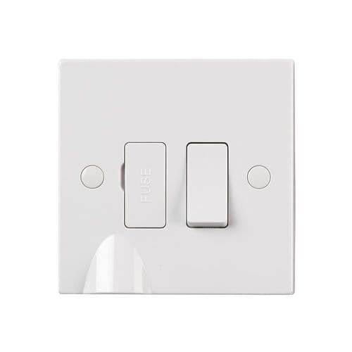 Saxby Square Edge 13A Switched Fused Spur Unit with Flex Outlet SE321 By Saxby Electrical