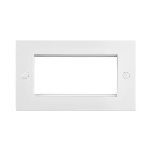Saxby Square Edge 4G Modular Faceplate ( 4 Modues ) SEMFP4 By Saxby Electrical