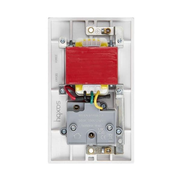 Saxby Square Edge Dual Voltage Shaver Socket SE441 By Saxby Electrical