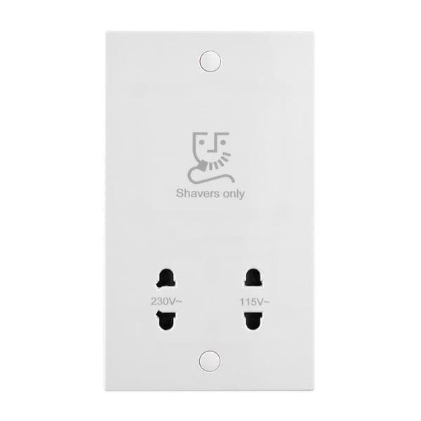 Saxby Square Edge Dual Voltage Shaver Socket SE441 By Saxby Electrical