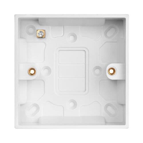 Saxby Square Edge Single 25mm Pattress Box SEPS25 By Saxby Electrical