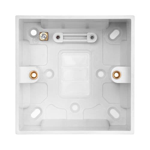 Saxby Square Edge Single 47mm Pattress Box SEPS47 By Saxby Electrical