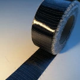 Unidirectional carbon fibre tapes. 300g/m²- 100mm or 300mm wide