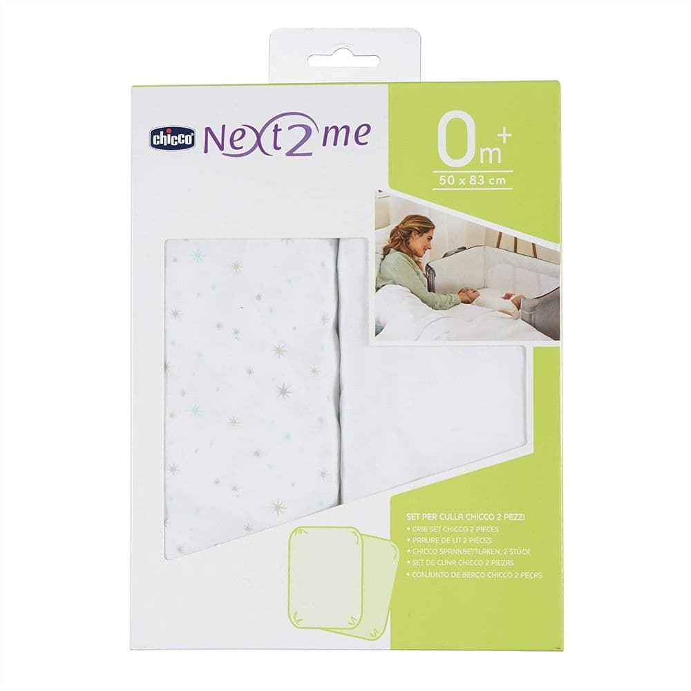 Chicco Next2Me Fitted Crib Sheets Stars