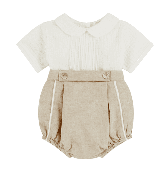 Deolinda Baby Boys Linen 2 Piece Shorts Set 236111