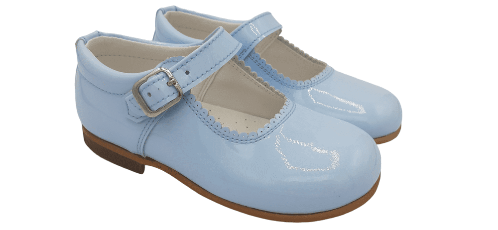 Blue mary jane sales pumps