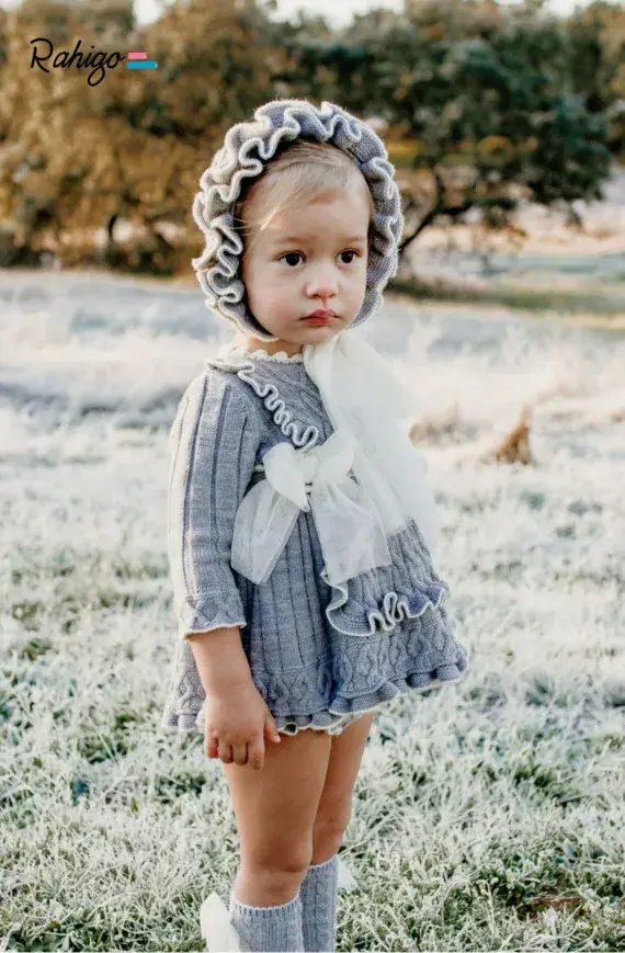 Grey and cream sales dress