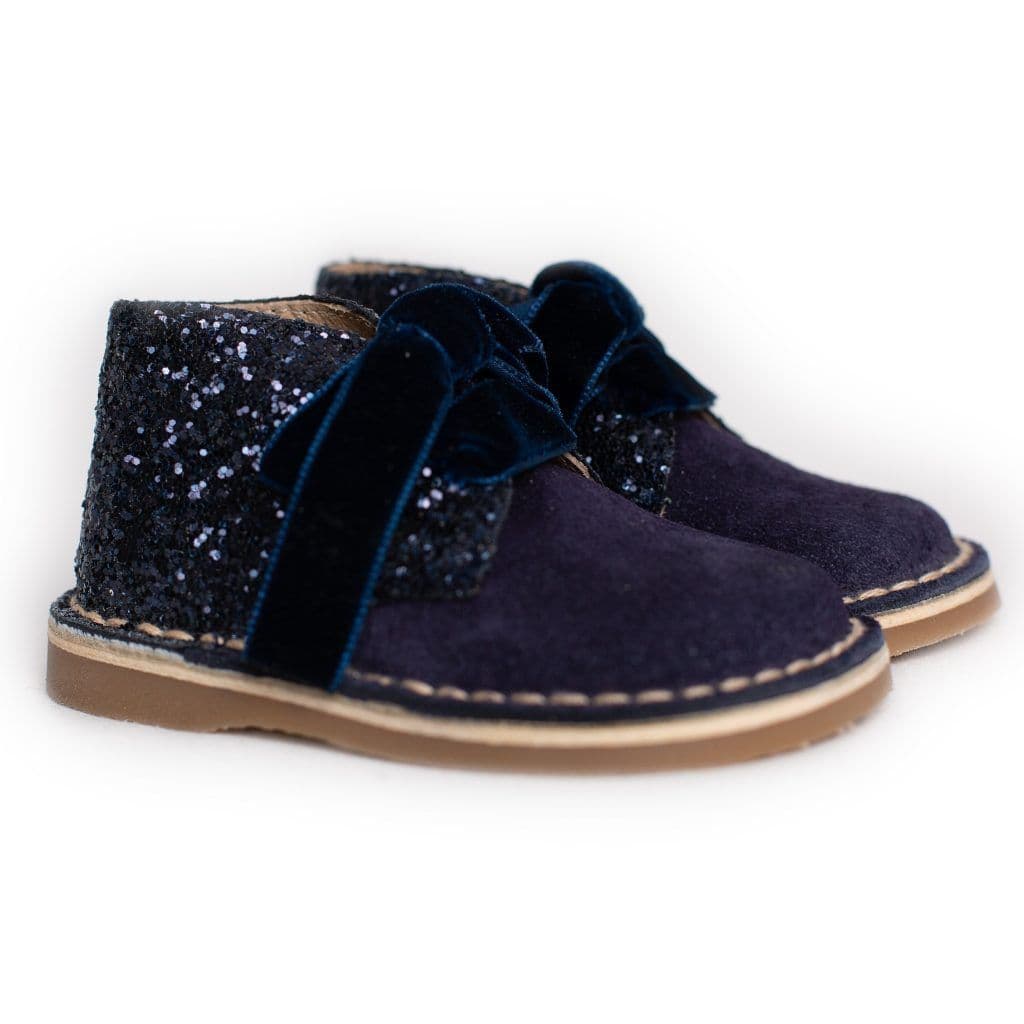 Girls navy glitter shop boots
