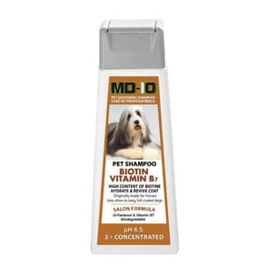 MD10 High content BIOTIN - Vitamin B7- Horse Shampoo - 300ml (1.2 litre when diluted) Bearded Collie