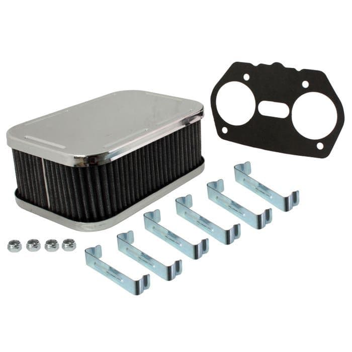 Air Filter Rectangular for DRLA/IDF 2 1/2'' Tall: Beetle 1960-1979, T2 Bay 1968-1979, T25 1980-1983
