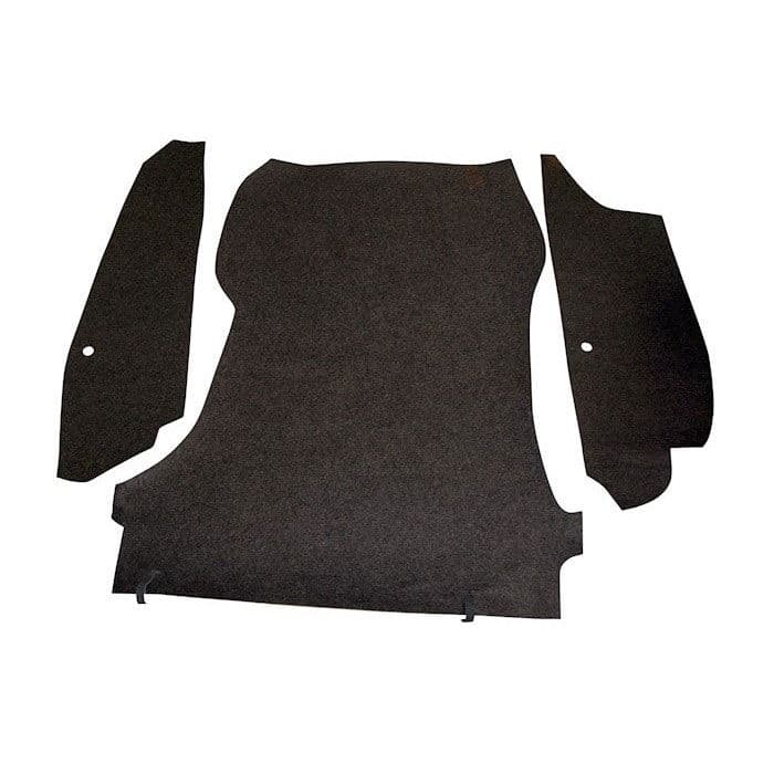 Boot Carpet Set Black: 911 1965-1968, 912 1965-1968