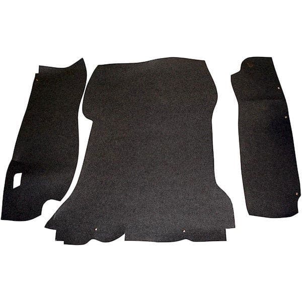 Boot Carpet Set Black: 911 1969-1973, 912 1969-1969