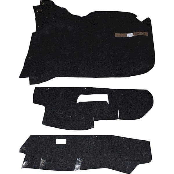 Boot Carpet Set Black Left Hand Drive: 911 1977-1985, 930 1977-1985